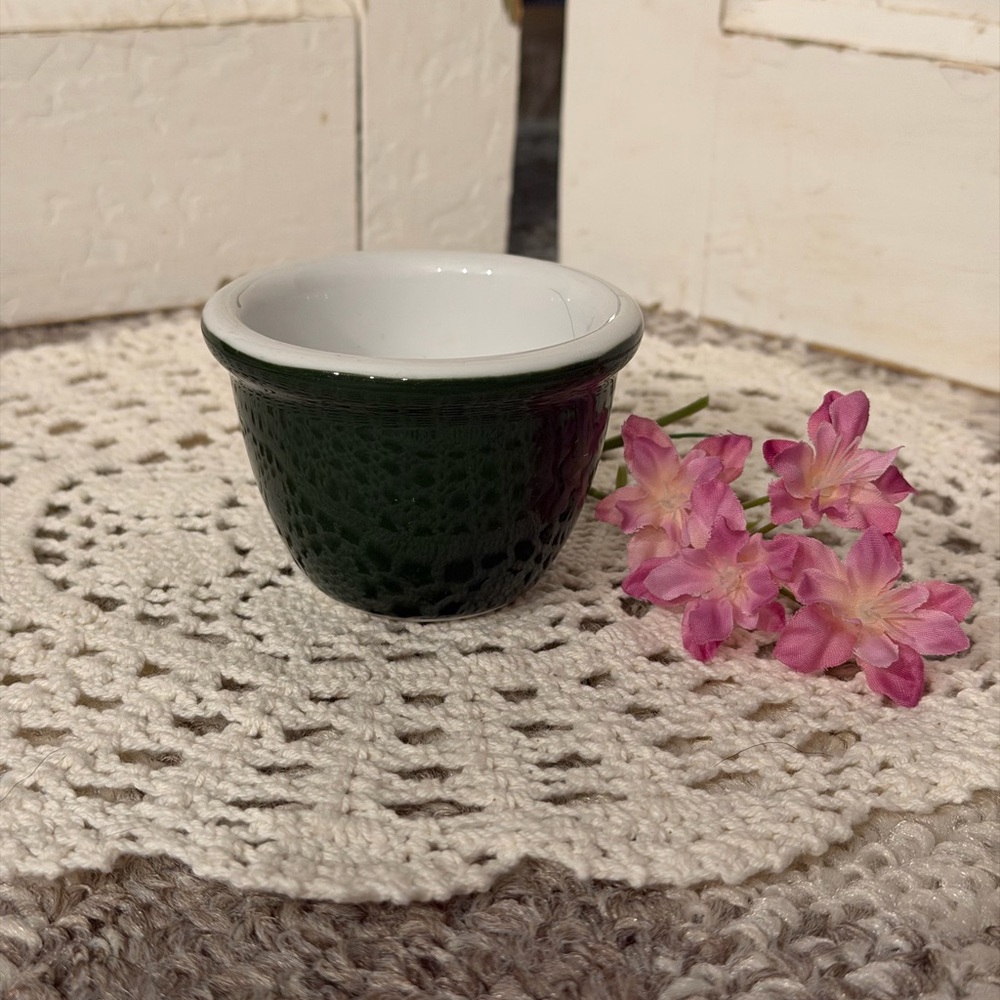Fraunfelter china Ironstone green small dish